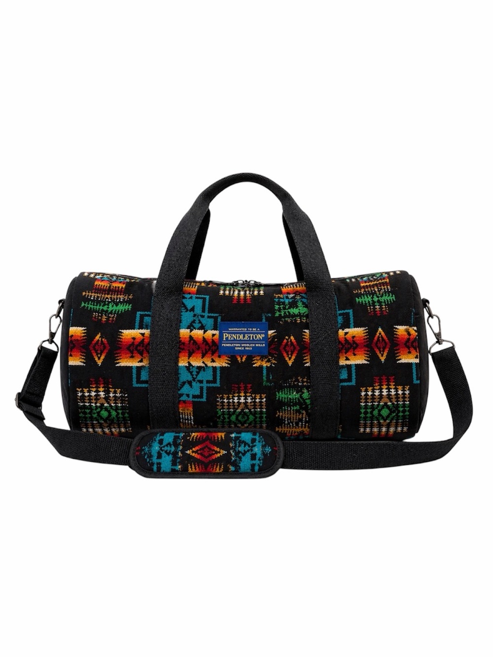 Pendleton Wool Weekender Duffle Bag Black Southwest Print Travel